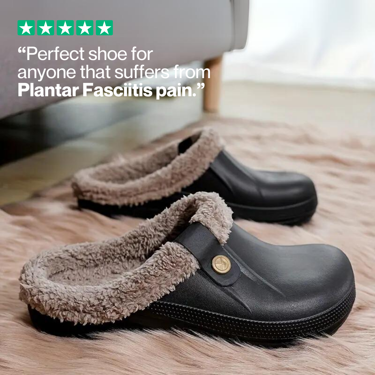 Arlo Fuzzy Comfort Clog Mules – Cozy Fit