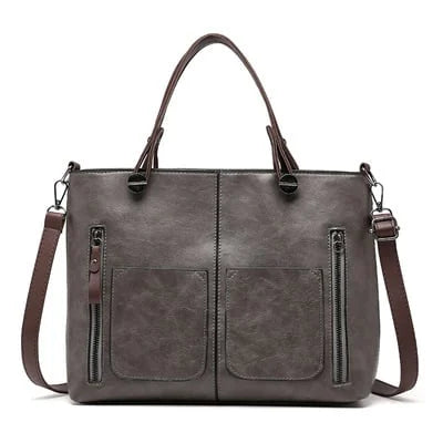 Vintage Leather Shoulder Bag for Women - Classic Crossbody Design with High-Quality Leather