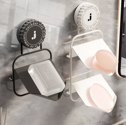 Iron Soap Dish with Suction Cup - Simple and Sleek