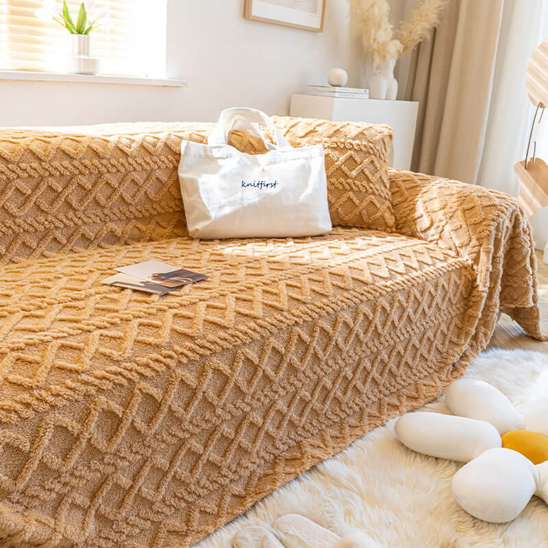 Soft Shaggy Sofa Covers , Throws Blankets Sofa Slipcovers for Pets