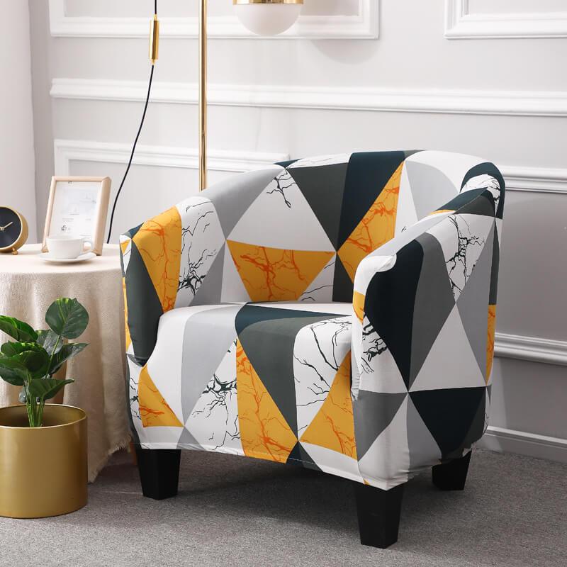 1-Piece Club Chair Slipcover, Stretch Tub Chair Covers