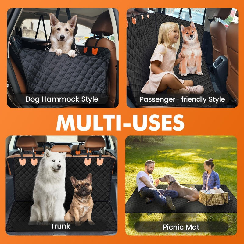 Scratch-resistant Pet Dog Car Seat Cover with Viewing Window
