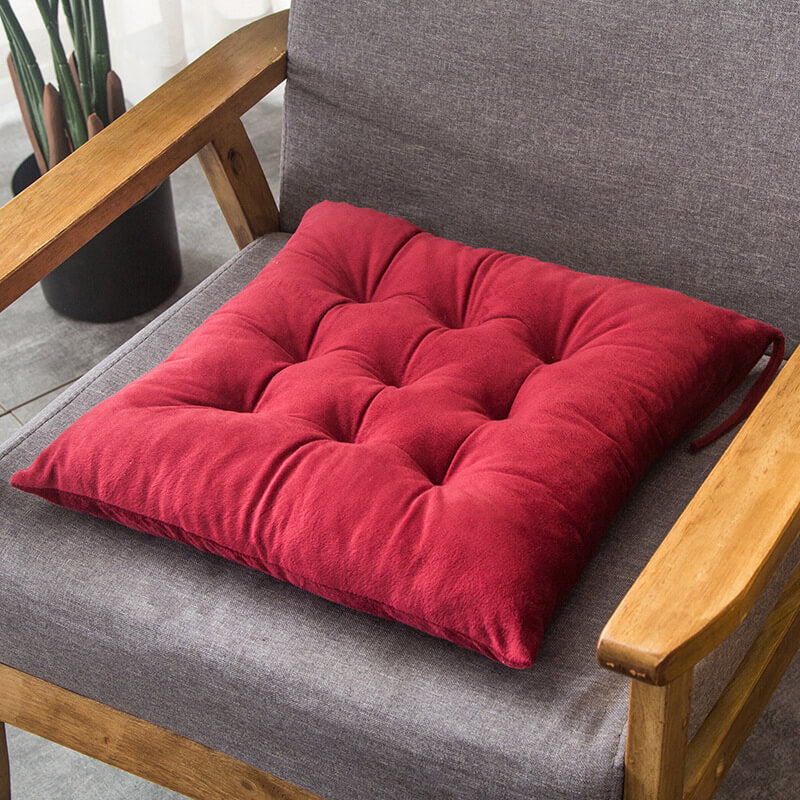 Soft Velvet Dining Chair Cushions with Ties 16" x 16"