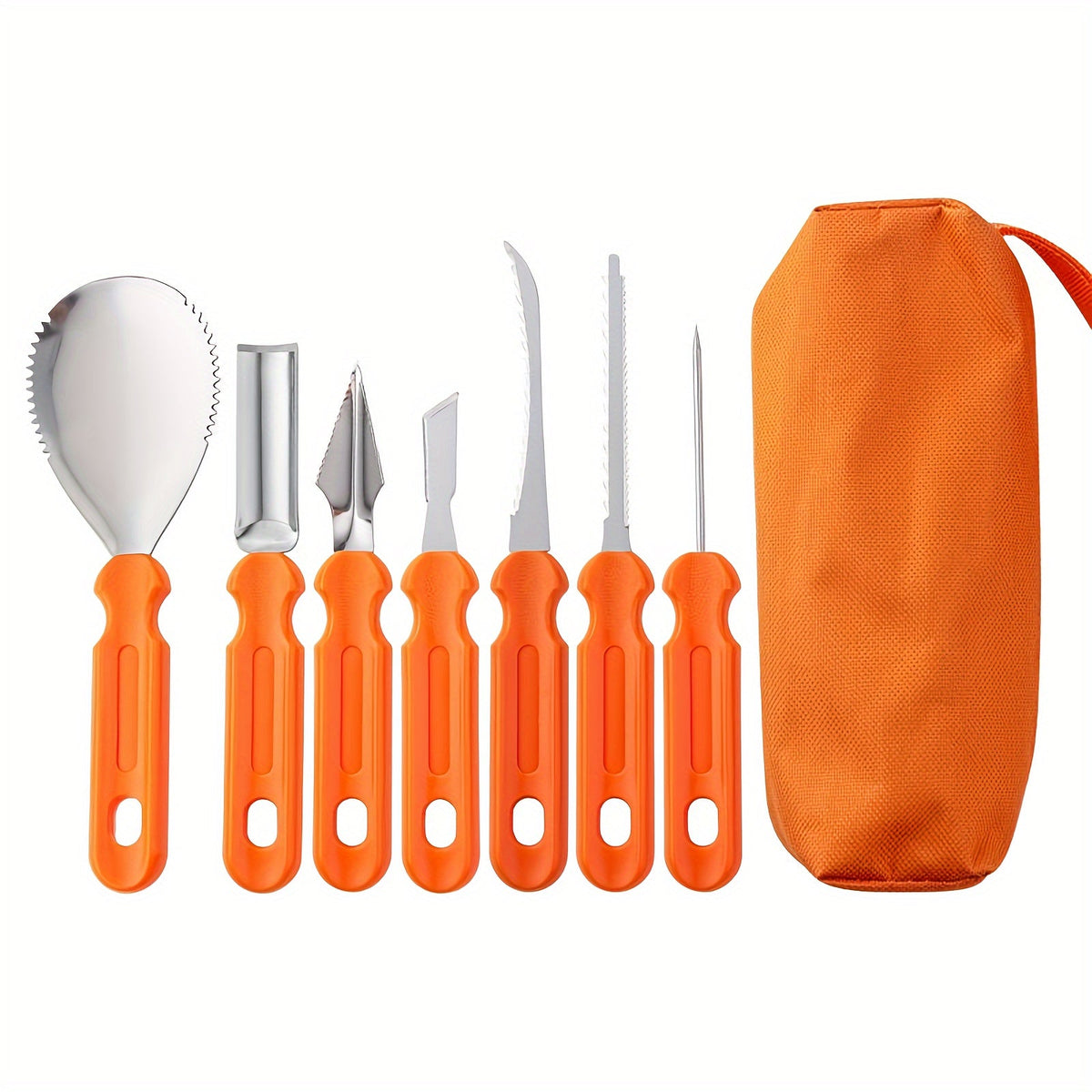 Pumpkin Carving Tools and Kit with Stainless Steel Supplies Storage Bag and Knife Set