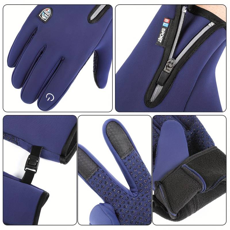 Outdoor Heated Gloves – Windproof, Waterproof, Plus Velvet Lining, USB Rechargeable, Touchscreen Winter Gloves