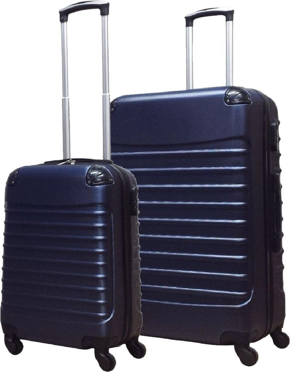 2-Piece Dark Blue Hardshell Luggage Set – Monaco