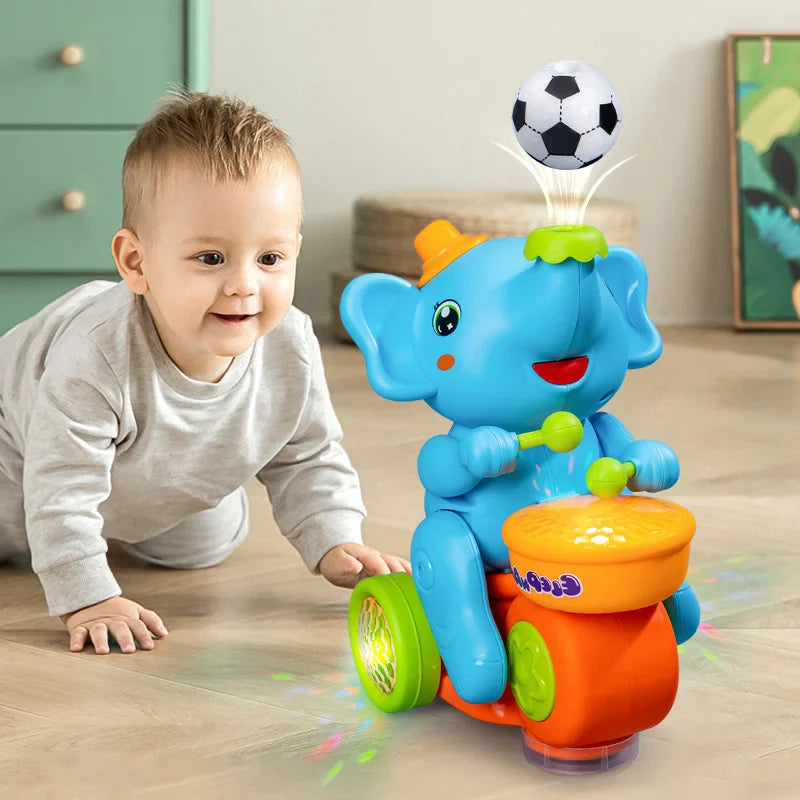 Musical walking elephant Drummer Toy