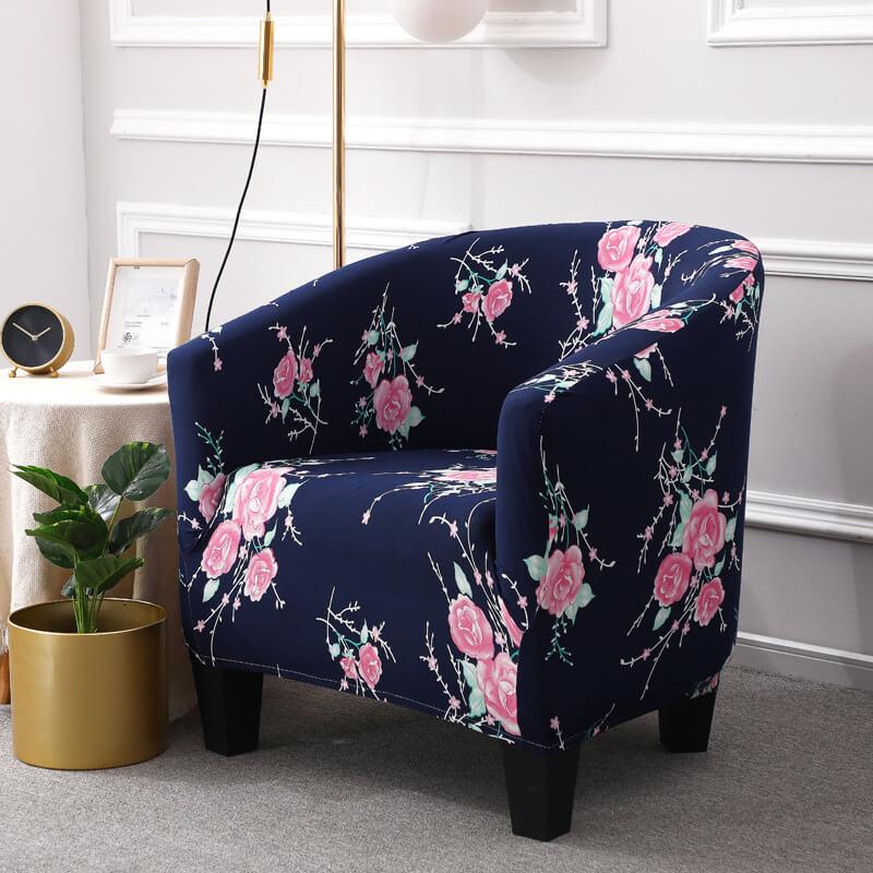 1-Piece Club Chair Slipcover, Stretch Tub Chair Covers