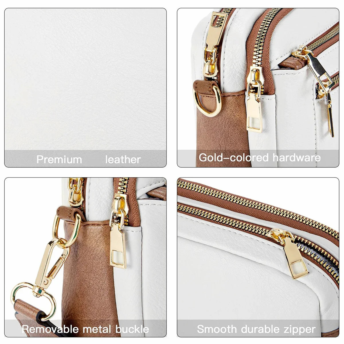 Handmade Crossbody Leather Bags with Colorful Straps - Stylish Purses & Wallets for Women