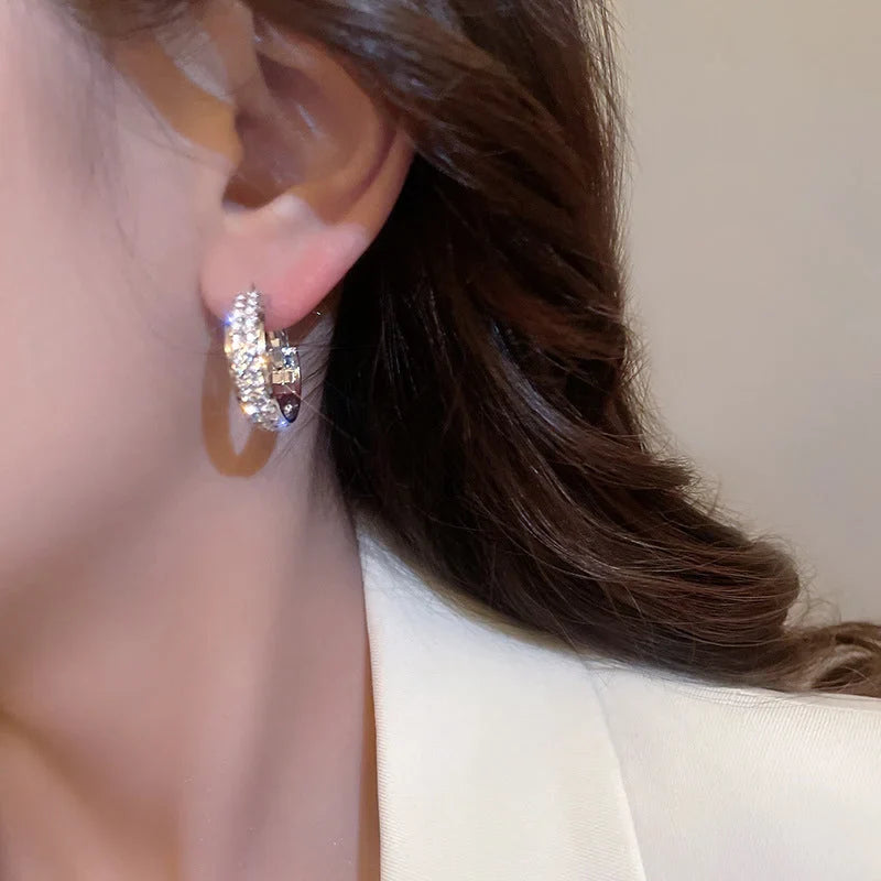 Sparkling Small Hoop Earrings
