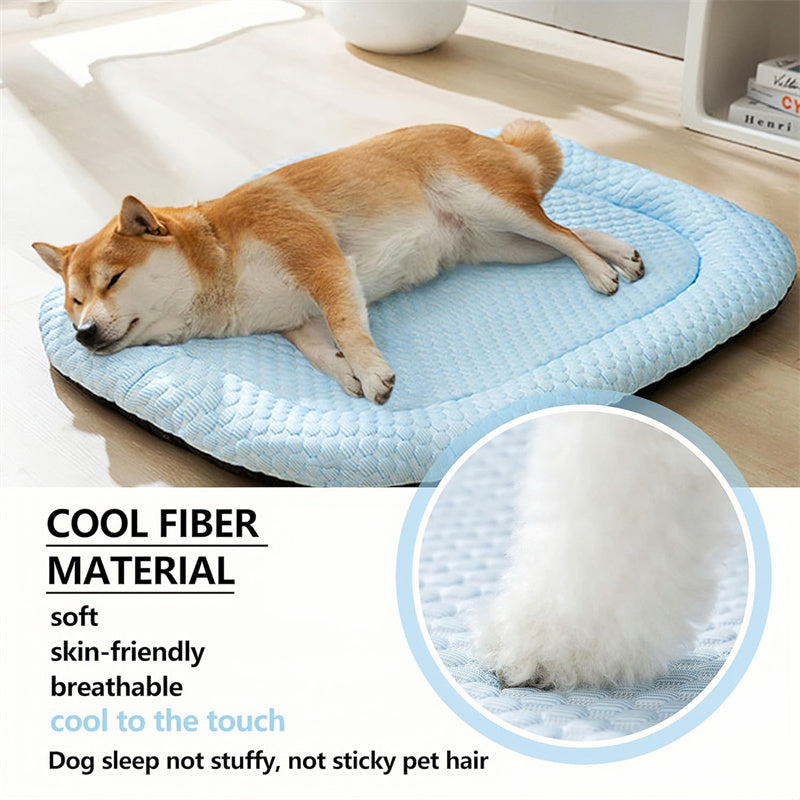 Ice Silk Cooling Dog Bed for Summer