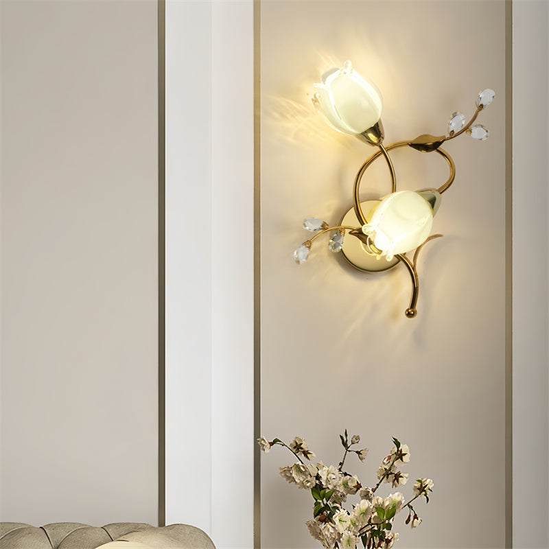 French Retro Flower Wall Sconce