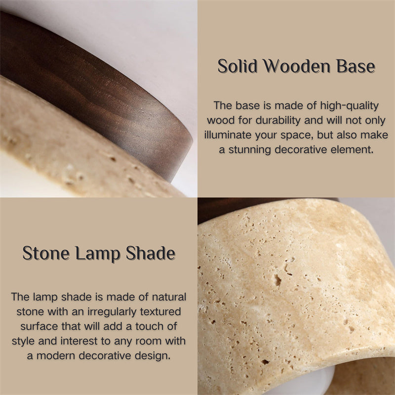 Farmhouse Solid Wood Semi Flush Mount Ceiling Light