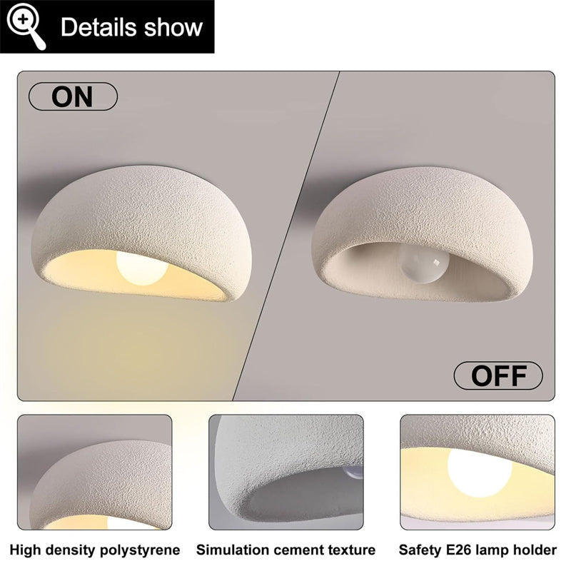 Modern Resin Ceiling Light Fixtures with 3-Color Lights
