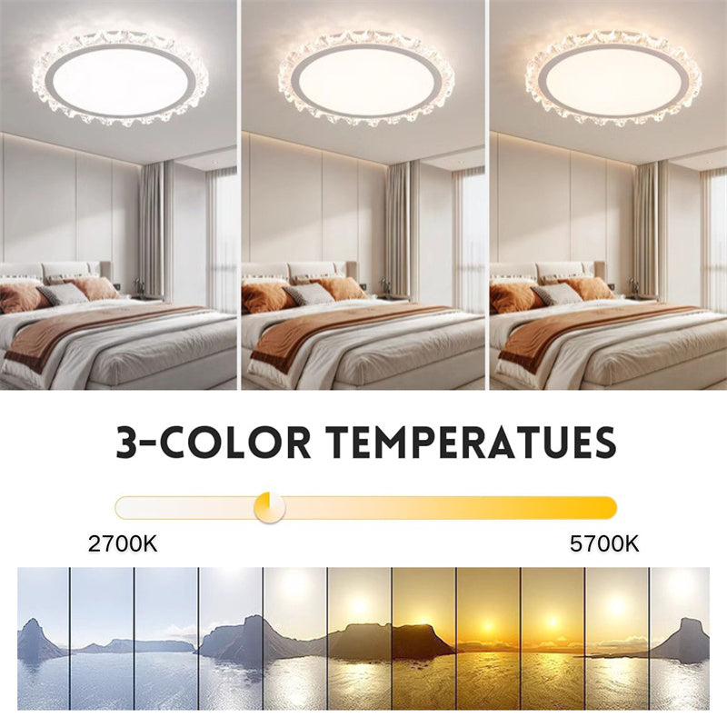 Modern Round Ceiling Light 3-Color Adjustable Light