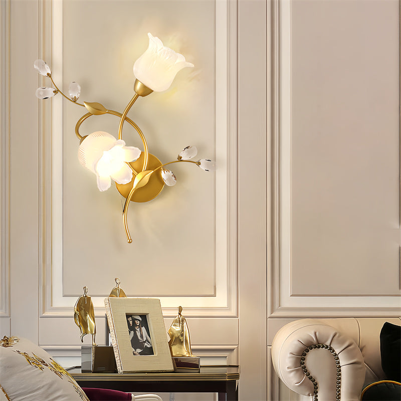 French Retro Flower Wall Sconce