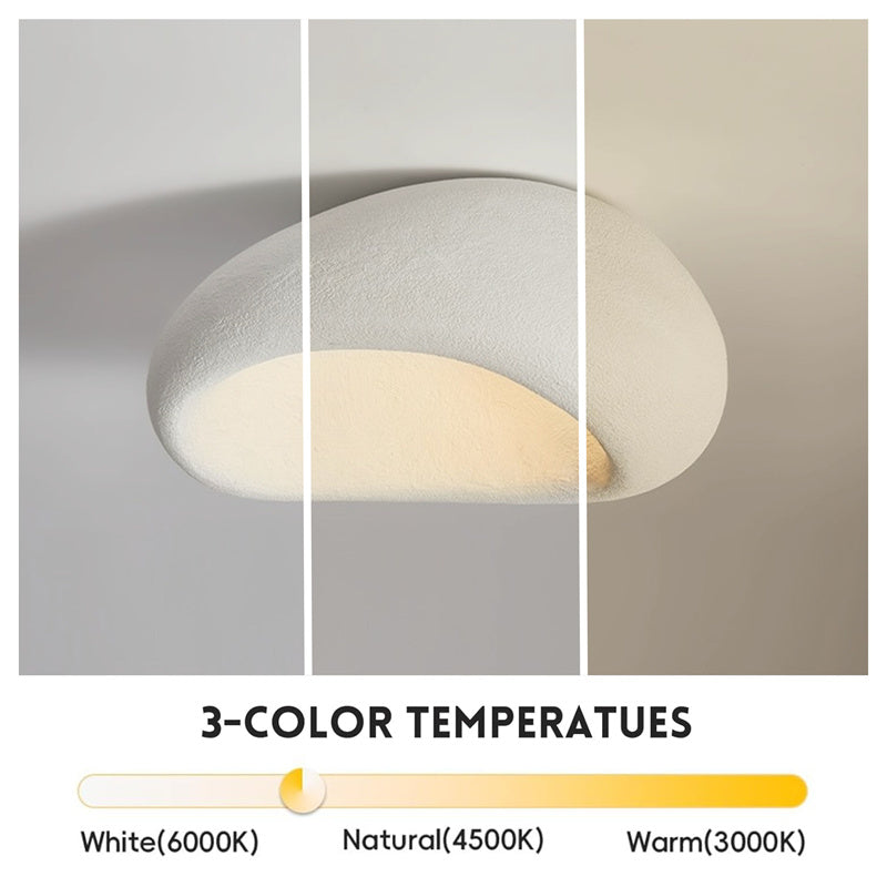 Modern Resin Ceiling Light Fixtures with 3-Color Lights