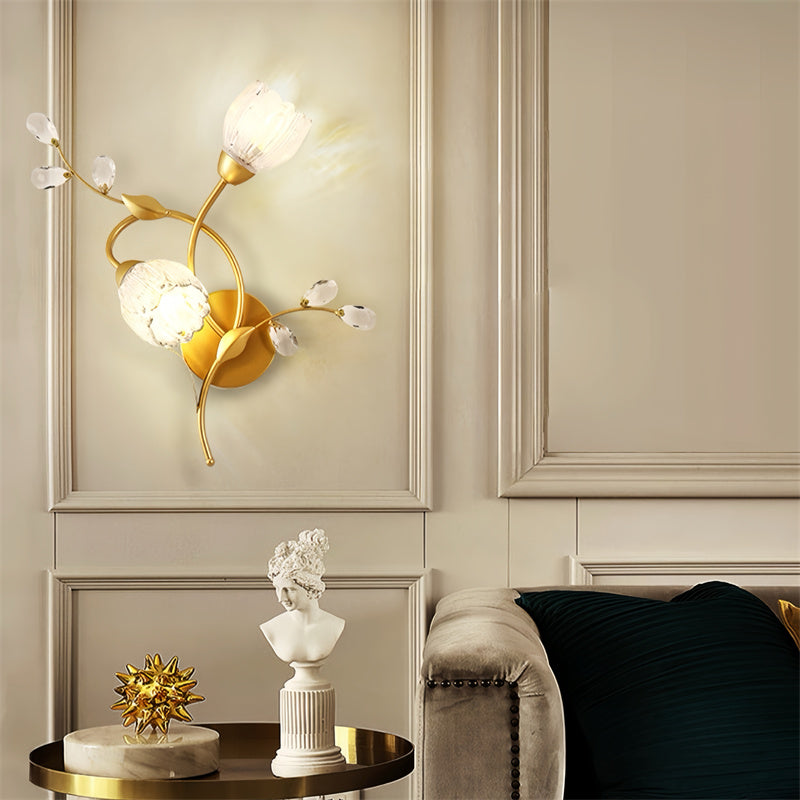 French Retro Flower Wall Sconce