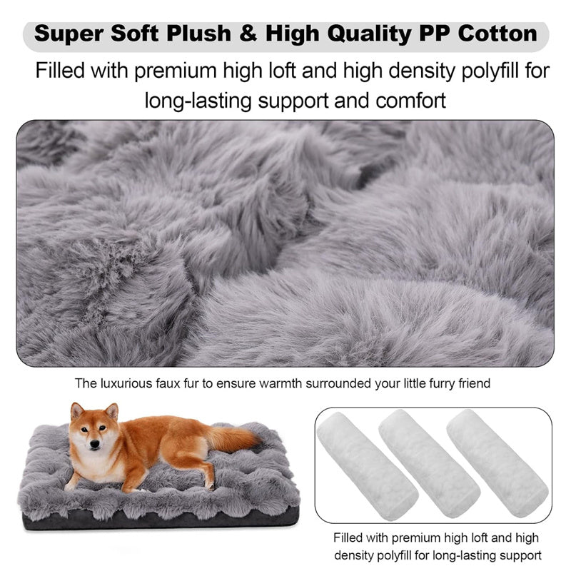 Soft Plush Orthopedic Dog Bed with Removable Washable Cover