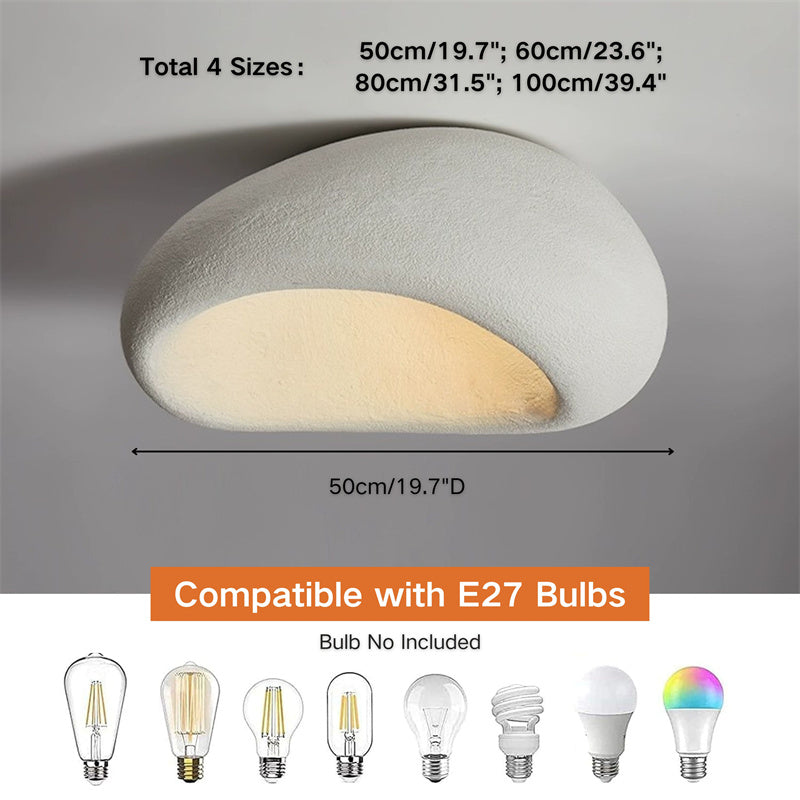 Modern Resin Ceiling Light Fixtures with 3-Color Lights