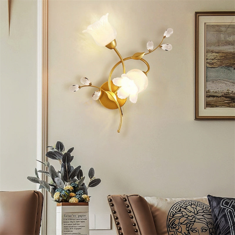French Retro Flower Wall Sconce