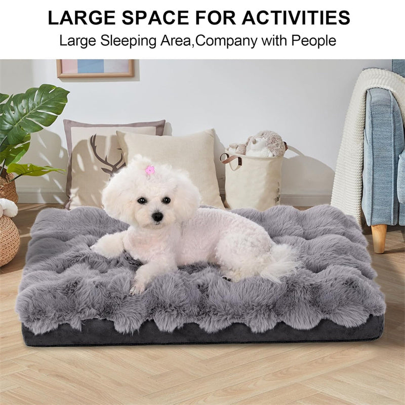 Soft Plush Orthopedic Dog Bed with Removable Washable Cover