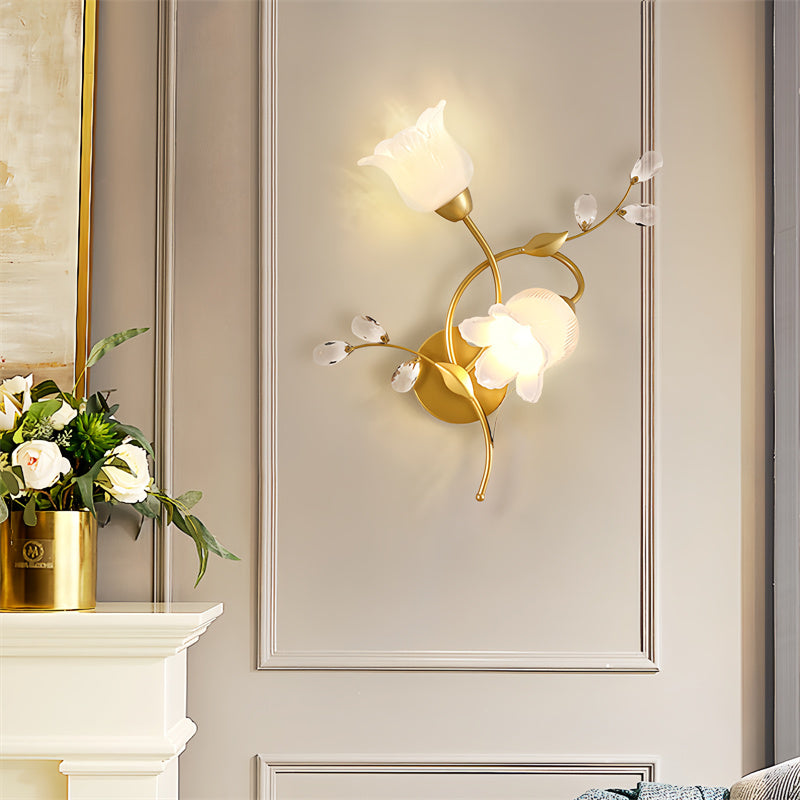 French Retro Flower Wall Sconce