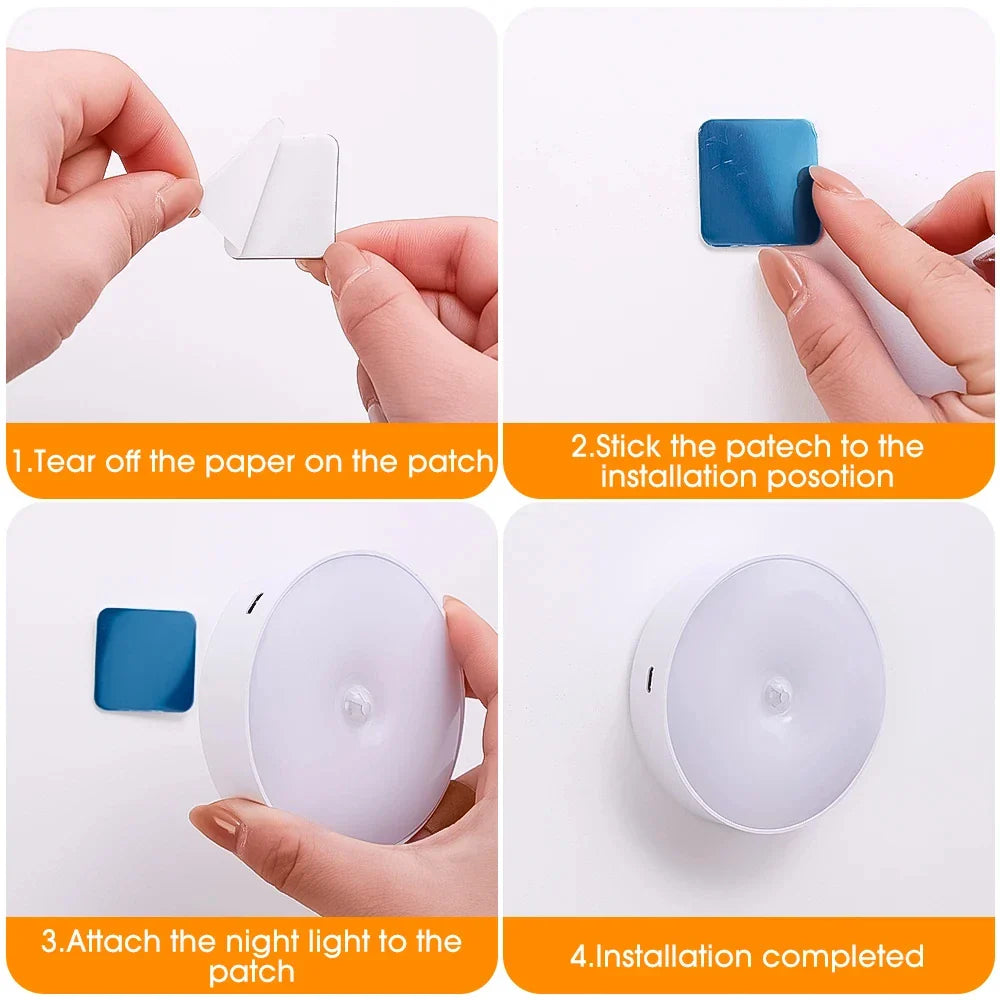 Avichic™ Rechargeable Motion Sensor LED Night Light – USB Lamp for Bedroom, Kitchen, Stairs & Closet