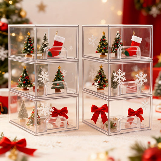 Acrylic Organizer Gift Stackable Vanity Drawers Storage Box