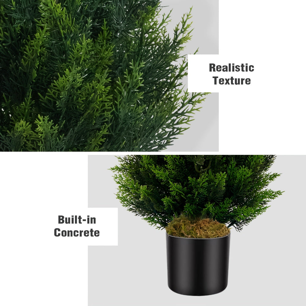 Artificial Christmas Trees Front Porch Decor Outdoor Planter Set