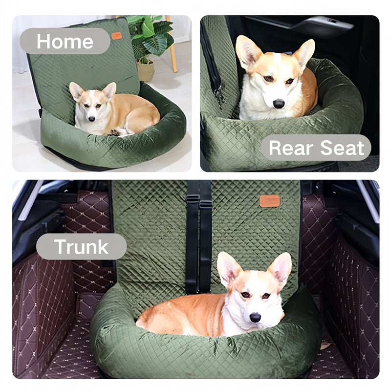 Large Dog Car Seat with Two Safety Buckles