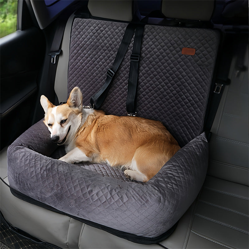 Large Dog Car Seat with Two Safety Buckles