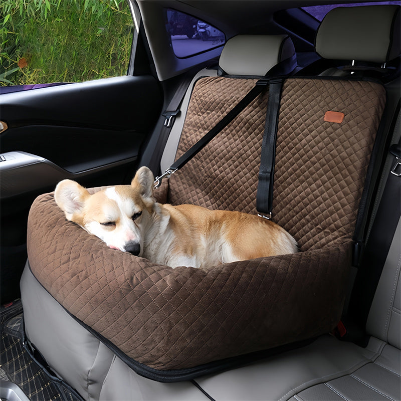 Large Dog Car Seat with Two Safety Buckles