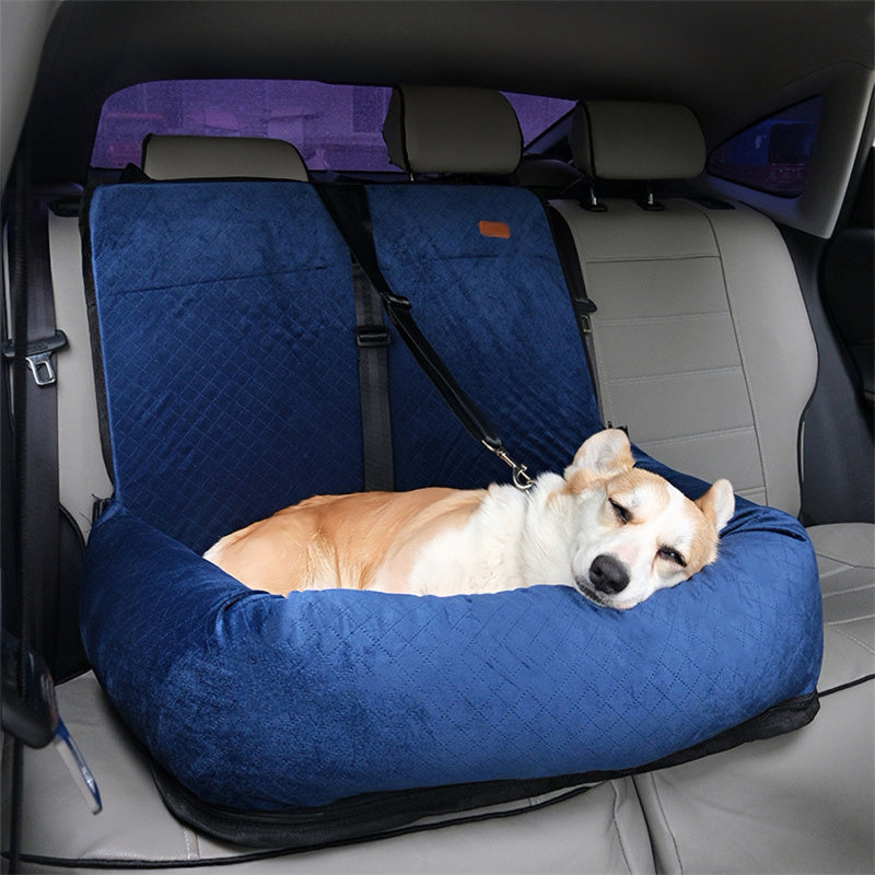 Large Dog Car Seat with Two Safety Buckles