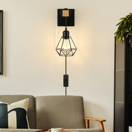 Vintage Industrial Plug-In Wall Sconces