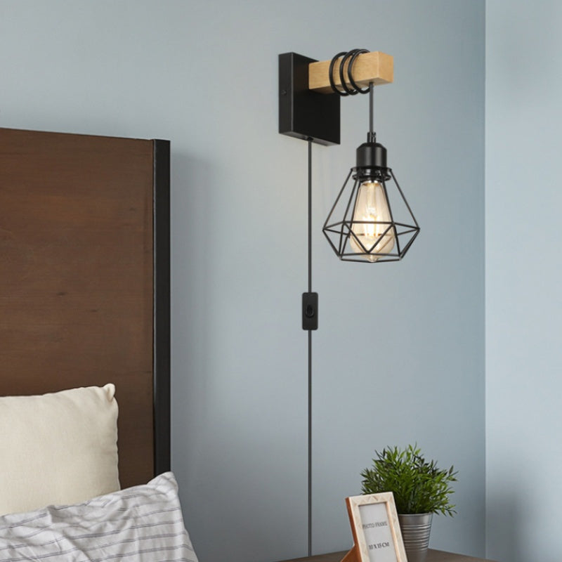 Vintage Industrial Plug-In Wall Sconces