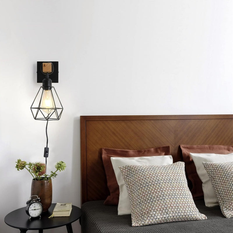 Vintage Industrial Plug-In Wall Sconces
