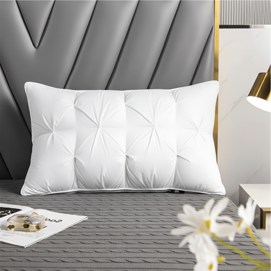 Bed Pillow Hotel Style Goose Down Support Neck Sleep