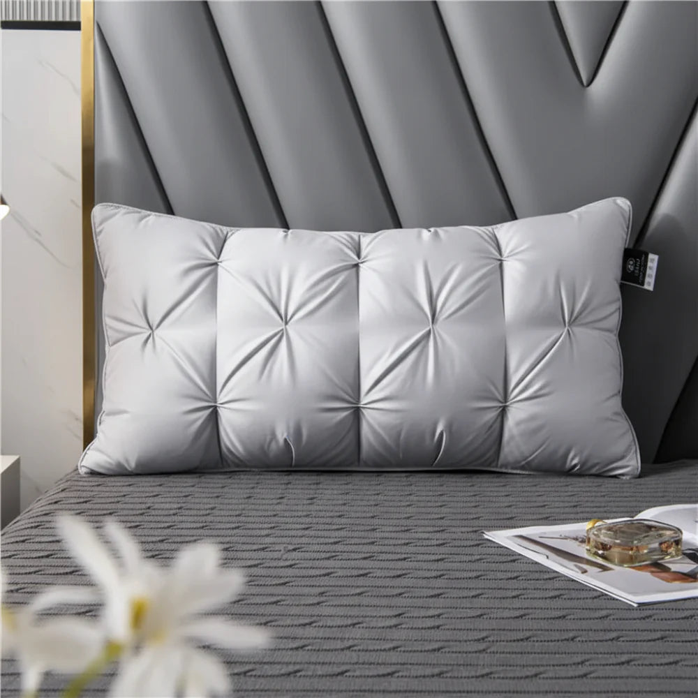 Bed Pillow Hotel Style Goose Down Support Neck Sleep