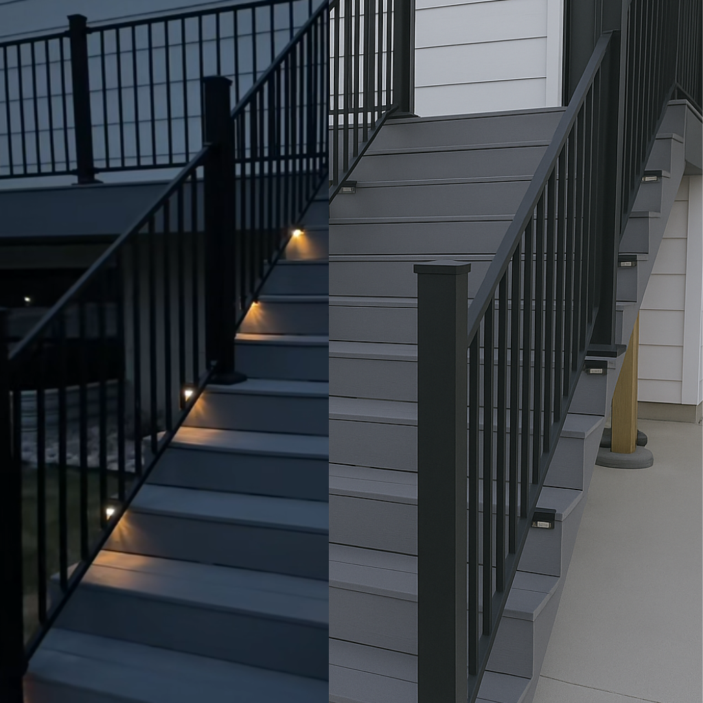 Warm White LED Solar Step Lights – Waterproof Outdoor Path & Stair Lamps for Garden, Patio, Balcony & Fence