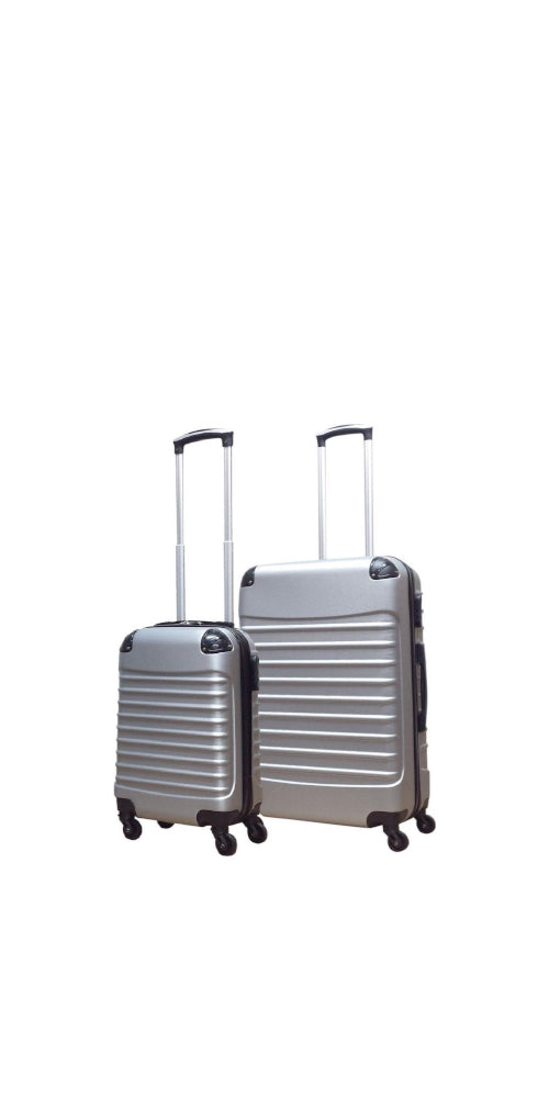 2-Piece Hardshell Luggage Set – Milano Silver