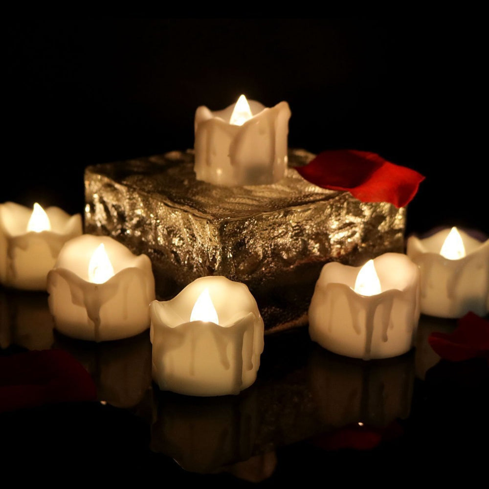 Candle Holders Flameless LED Lights Set Home Decor Ambience