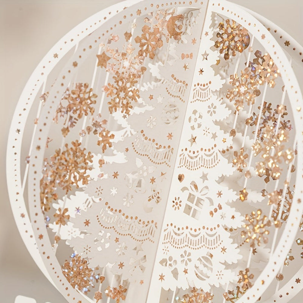 Christmas Cards 3D Pop Up Laser Cut Tree Ornament Display