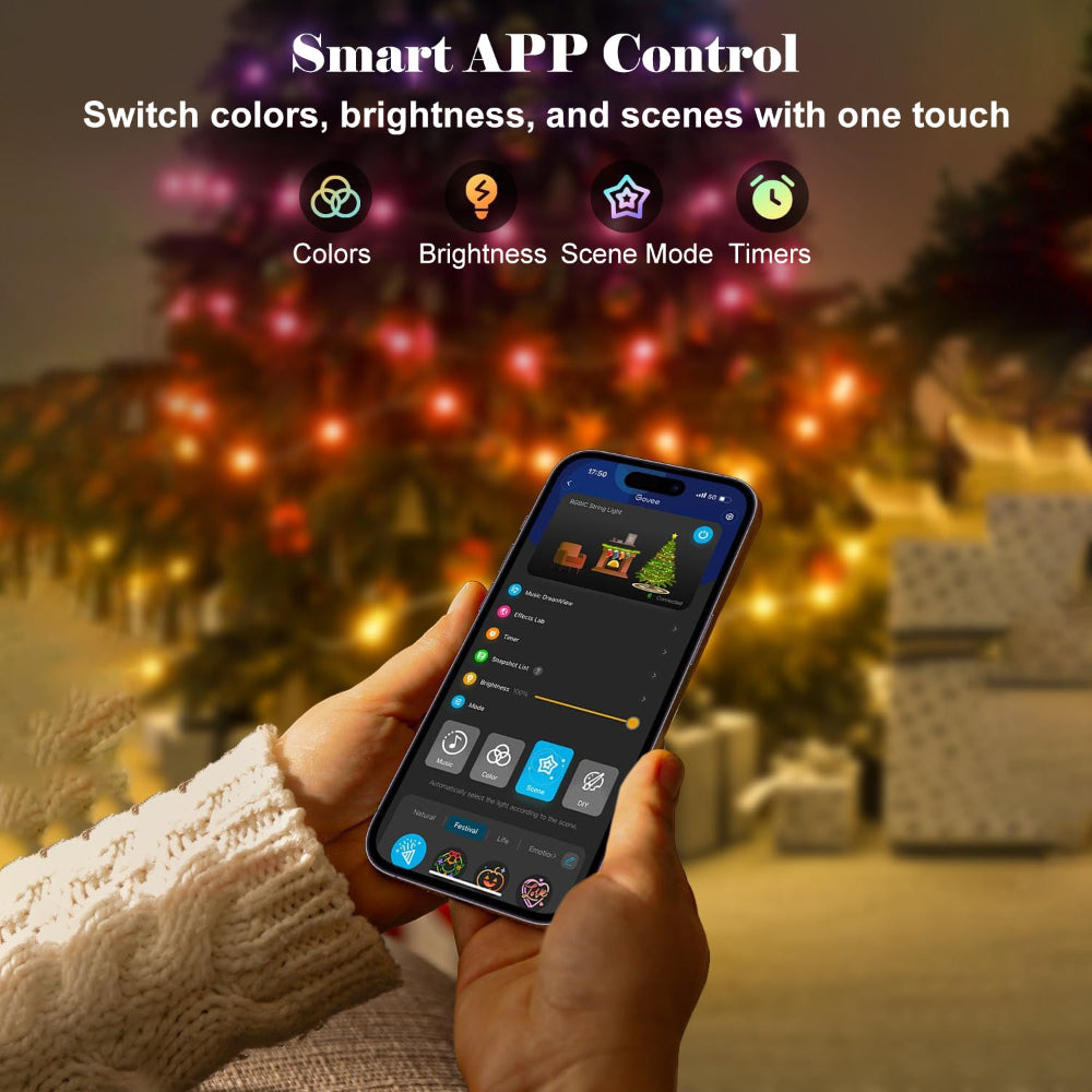 Christmas Lights LED Tree Outdoor Smart Remote Control Decoration