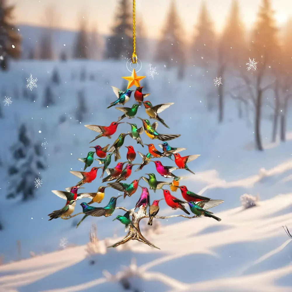 Christmas Ornament Bird Tree Hanging Decoration Holiday Display