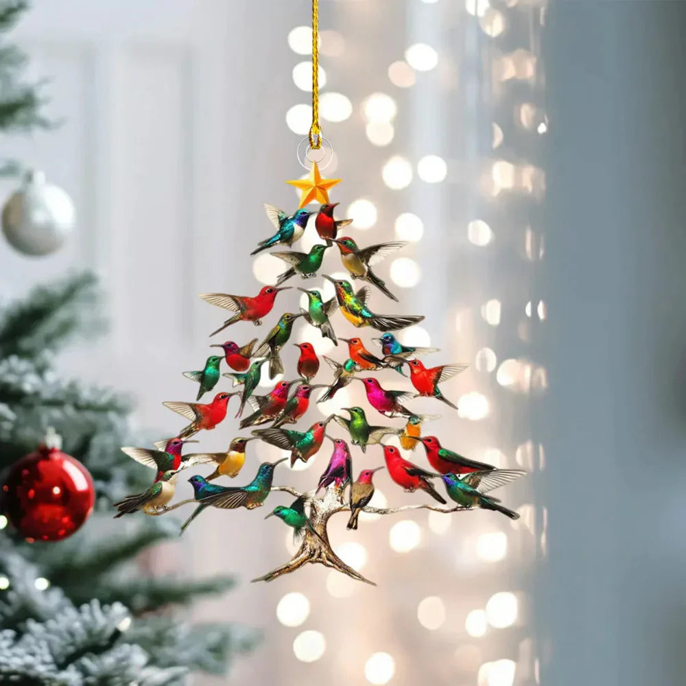Christmas Ornament Bird Tree Hanging Decoration Holiday Display