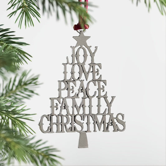 Christmas Ornaments Metal Tree Hanging Holiday Decoration