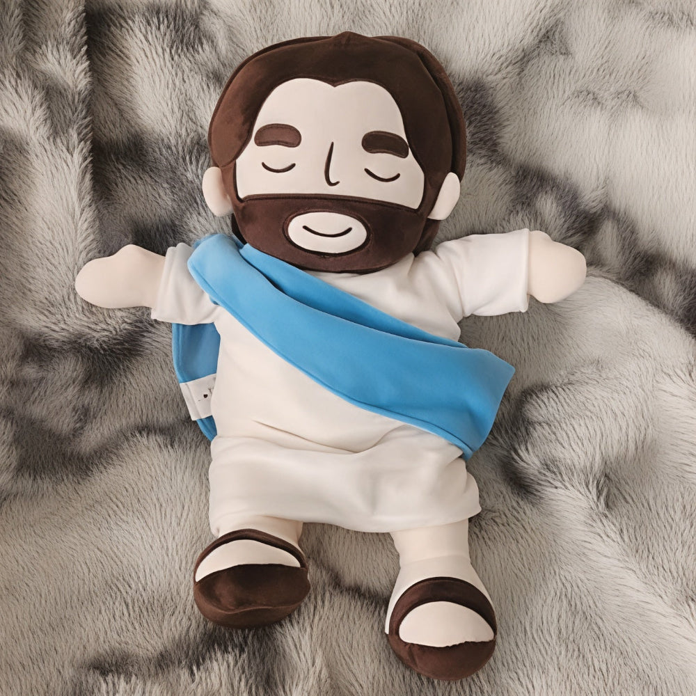 Christmas Plushie Toy Sleep Aid Kids Adults Gift Breathing Light Music