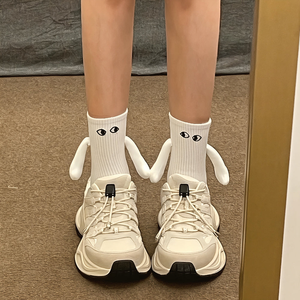 Christmas Stockings Funny Socks Couple Hand-Holding Cozy Gift