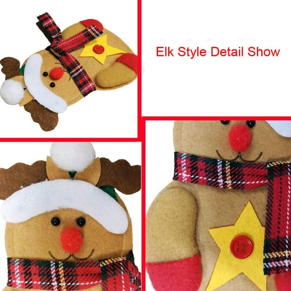 Christmas Table Decorations Festive Cutlery Holders Set